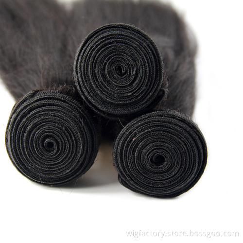 Yaki straight hair bundles100% Human Hair Weave Bundles,human hair extension bundles with closure,Brazilian Hair bundles of hu